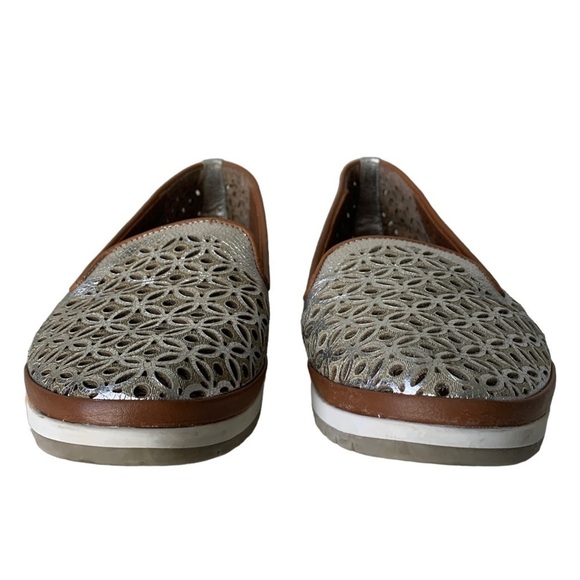 Spring Step Tulisa Metallic Silver Slip On Laser Cut Loafer Women's EU 39 US 8.5 - Picture 3 of 15